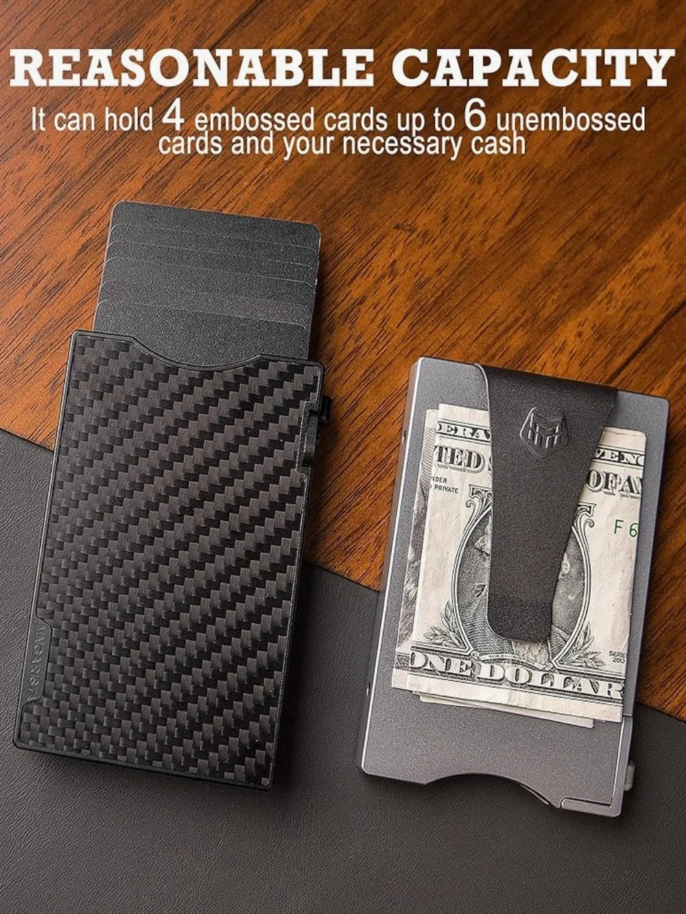 MNGARISTA Minimalist Slim Metal Wallet